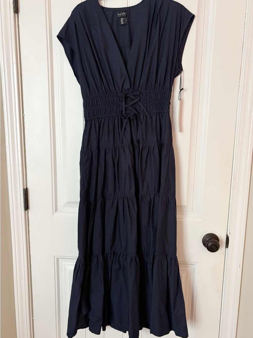 NWT Nicole Miller Navy Maxi Dress
